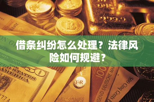 济南借条纠纷怎么处理？法律风险如何规避？