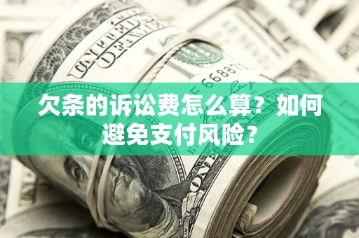 济南欠条的诉讼费怎么算？如何避免支付风险？
