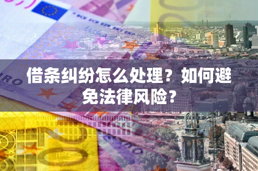 济南借条纠纷怎么处理？如何避免法律风险？