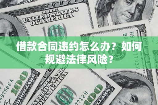 济南借款合同违约怎么办？如何规避法律风险？